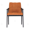 Matt brushed solid wood armchair